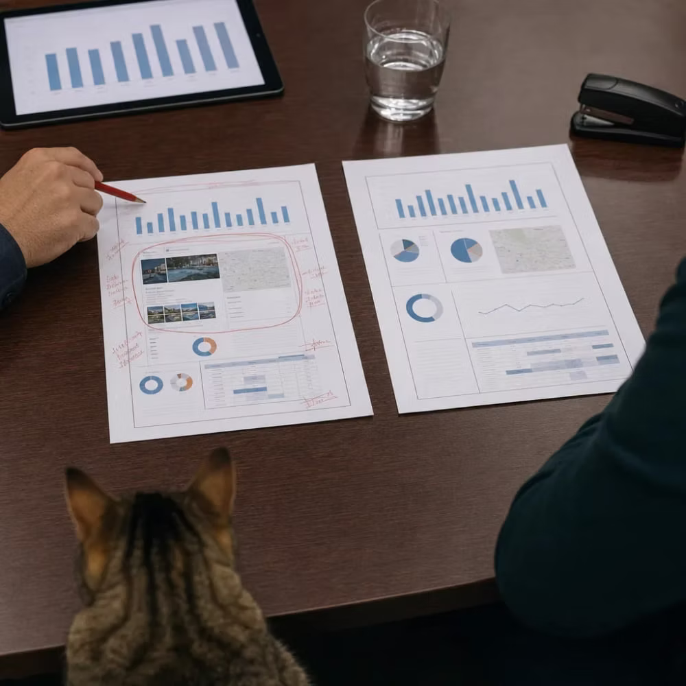 Two competitor analysis reports compared side by side